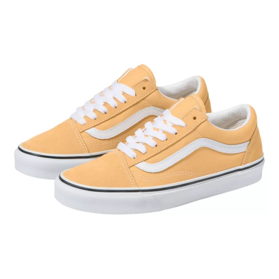 βαν γυναικεία παλιά Skool Skate παπούτσια Sneakers Low Top Slip σε αναπνεύσιμη κρέμα