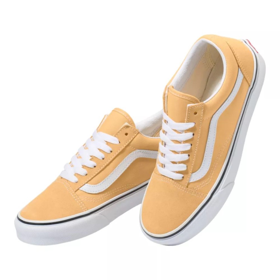 βαν γυναικεία παλιά Skool Skate παπούτσια Sneakers Low Top Slip σε αναπνεύσιμη κρέμα