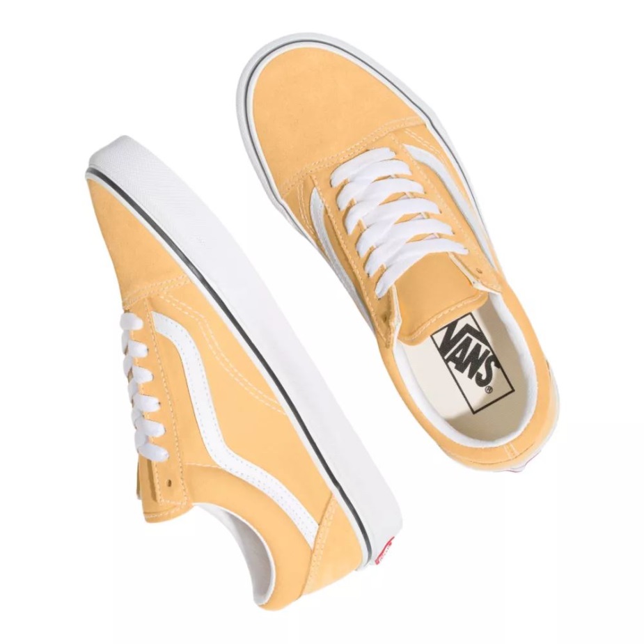 βαν γυναικεία παλιά Skool Skate παπούτσια Sneakers Low Top Slip σε αναπνεύσιμη κρέμα