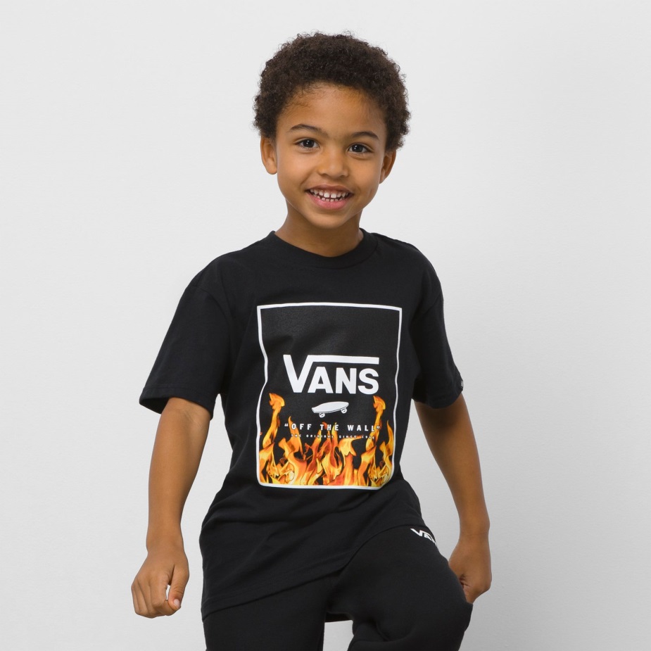 βαν μικροπαιδια με εμπριμέ μπλουζάκι μαύρο-μαύρο-άσπρο