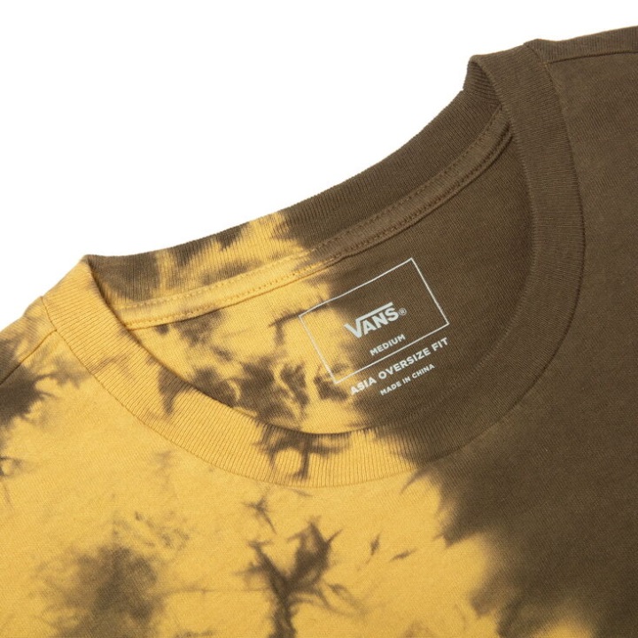 βαν μισοδεμένο κοντομάνικο μπλουζάκι κίτρινο πλύσιμο