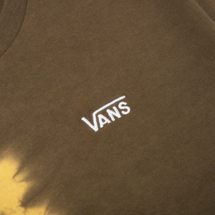 βαν μισοδεμένο κοντομάνικο μπλουζάκι κίτρινο πλύσιμο