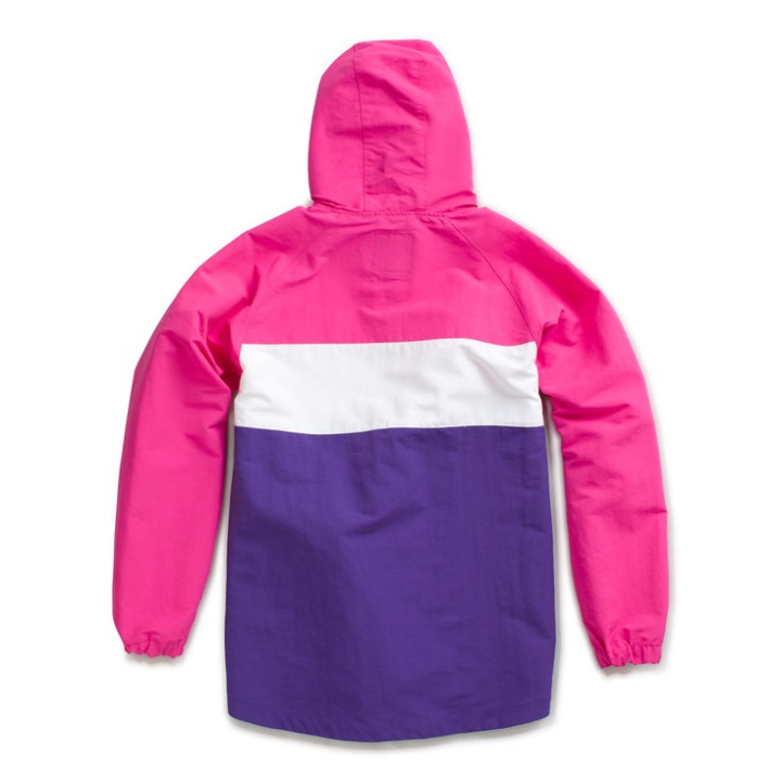 βαν ρετρό σπορ άνορακ φούξια μωβ-ηλιοτρόπιο