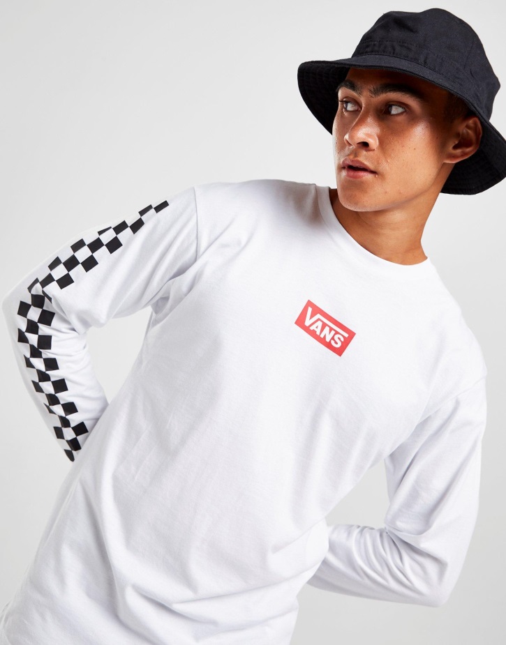 βαν σε όλο τον κόσμο μακρυμάνικο μπλουζάκι λευκό