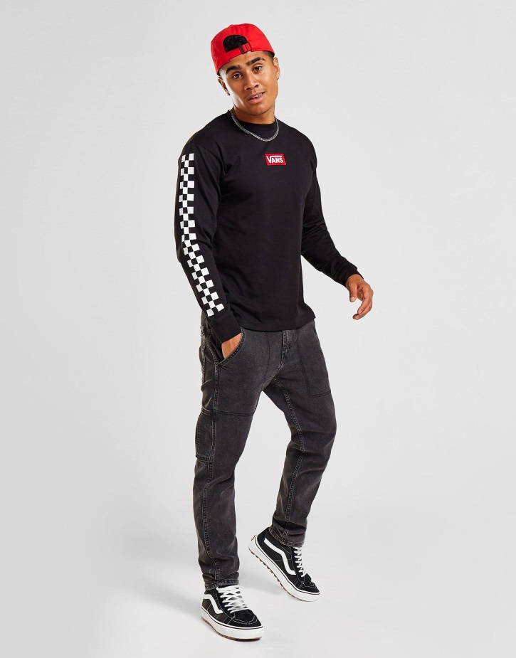 βαν σε όλο τον κόσμο μακρυμάνικο μπλουζάκι μαύρο