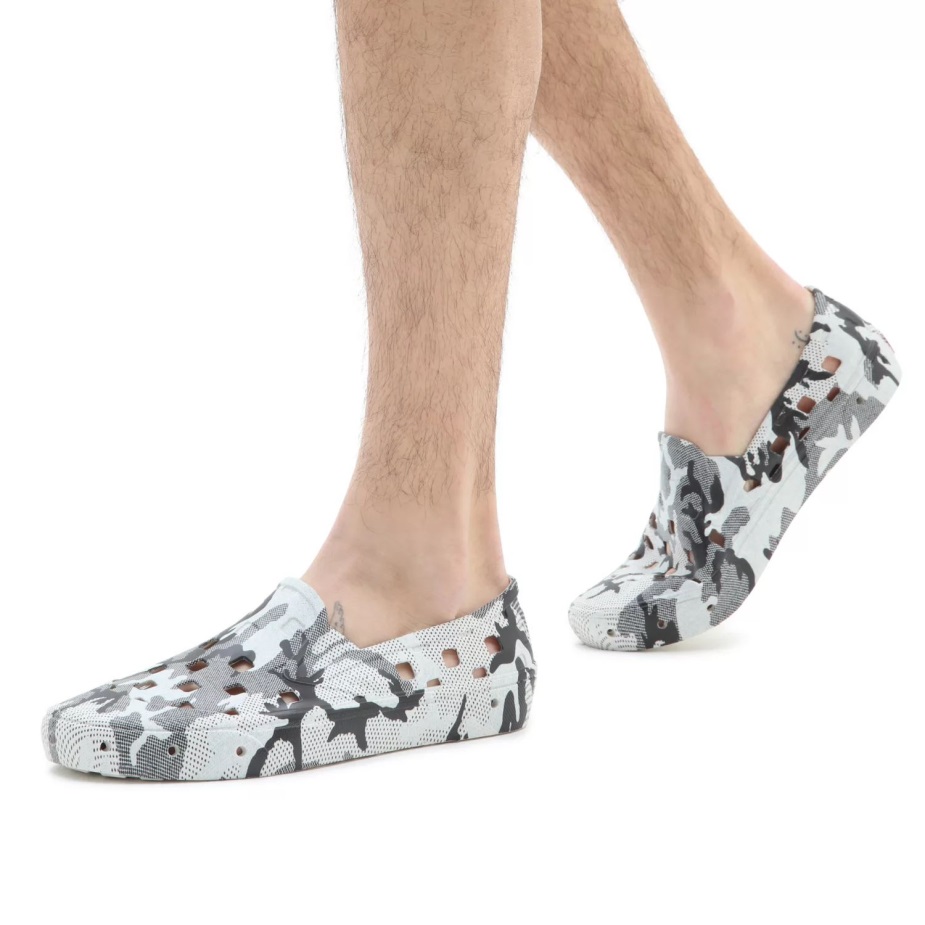 βανάκια Slip-on Trk παπούτσια γκρι-λευκό