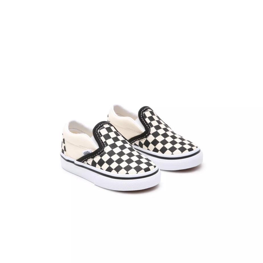 βανάκια για νήπια σκακιέρα Slip-on παπούτσια (1-4 ετών) μαύρο-άσπρο