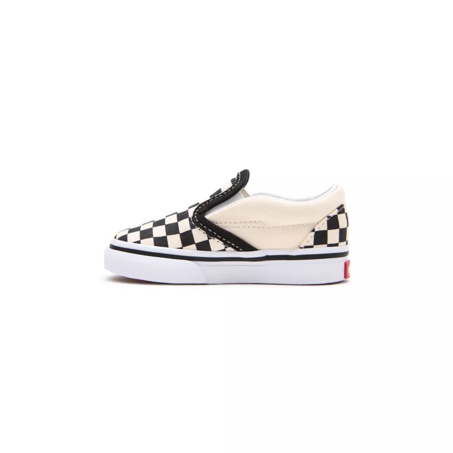 βανάκια για νήπια σκακιέρα Slip-on παπούτσια (1-4 ετών) μαύρο-άσπρο