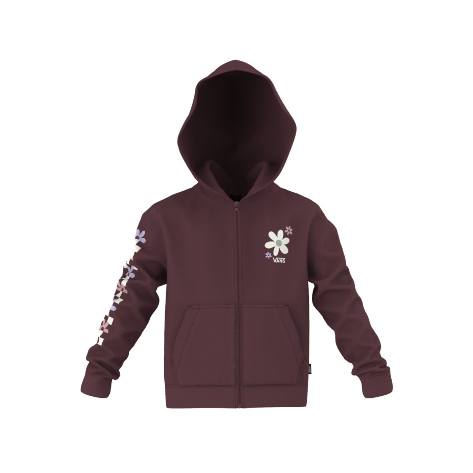 βανάκια μικρά παιδιά χειμερινό λουλουδάτο με κουκούλα Catawba σταφύλι με πλήρη φερμουάρ