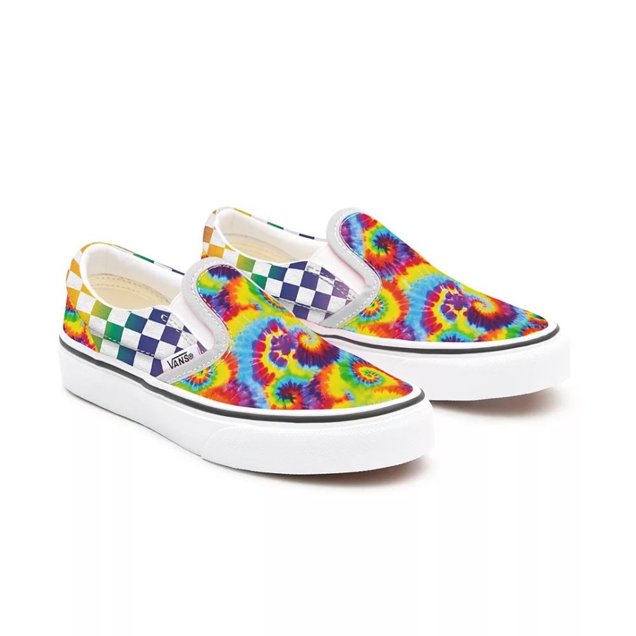 βανάκια παιδικά τελωνειακά παπούτσια ουράνιο τόξο με Slip-on (4-8 ετών)