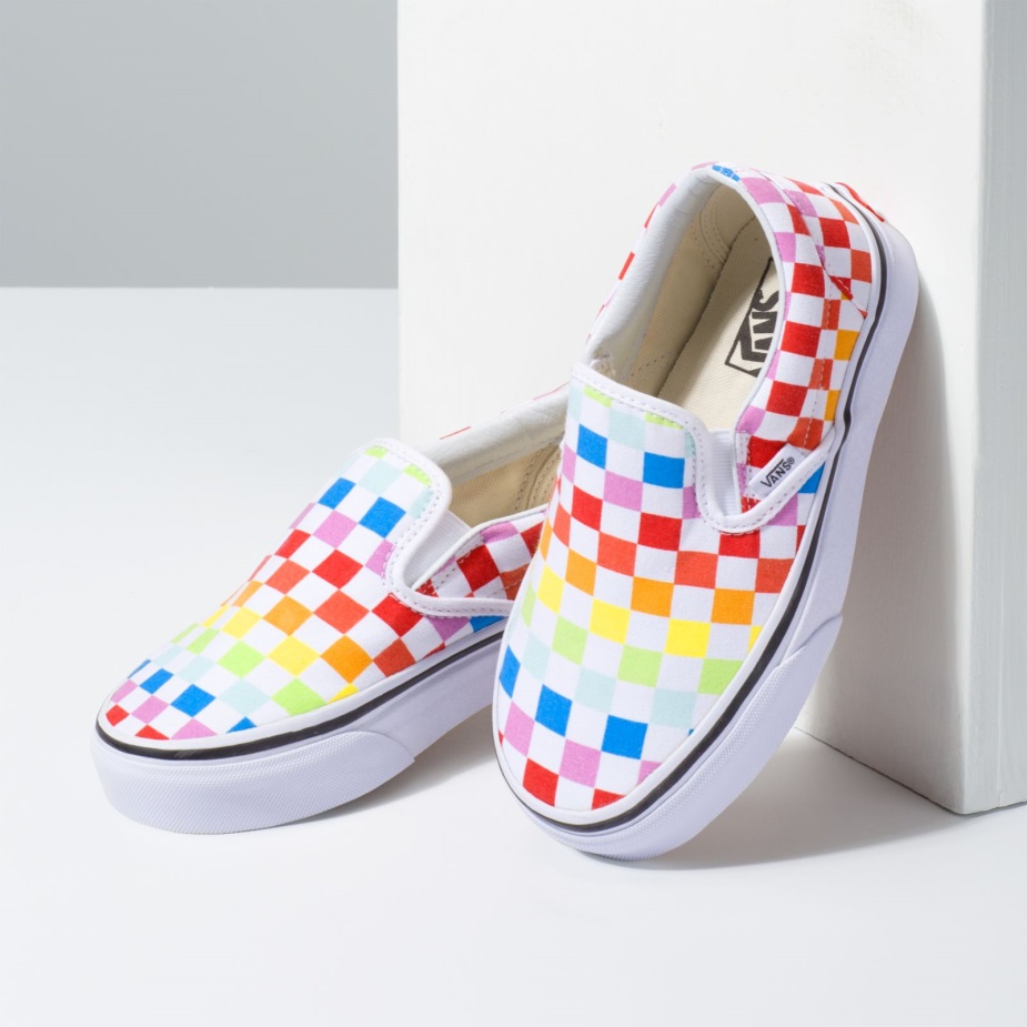 βανάκια παιδική σκακιέρα Slip-on Rainbow-true White
