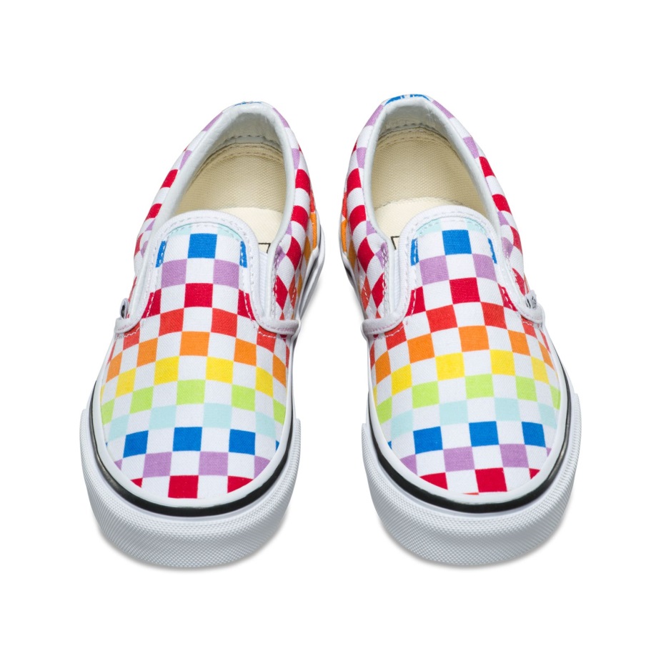 βανάκια παιδική σκακιέρα Slip-on Rainbow-true White
