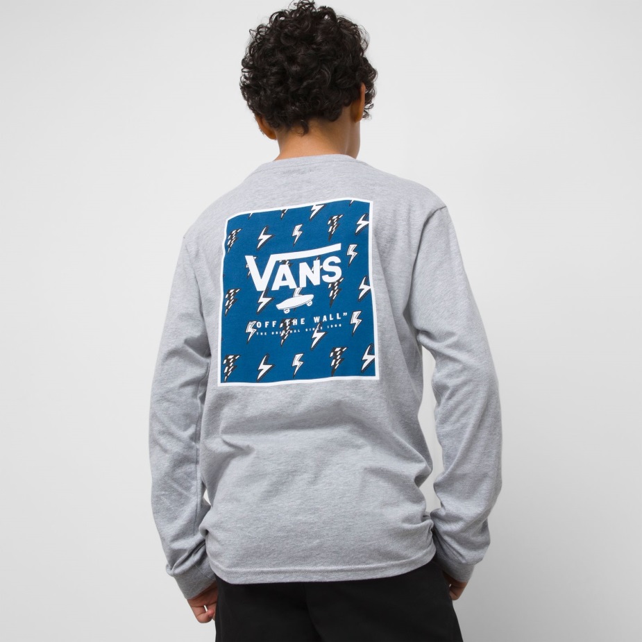 βανάκια παιδικό κουτί με στάμπα πίσω μακρυμάνικο μπλουζάκι αθλητικό ρείκι-αληθινό μπλε