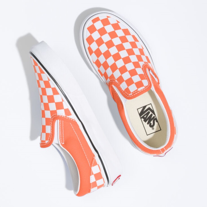 βανάκια σκακιέρα παιδικά κλασικά Slip-on πεπόνι-αληθινό λευκό