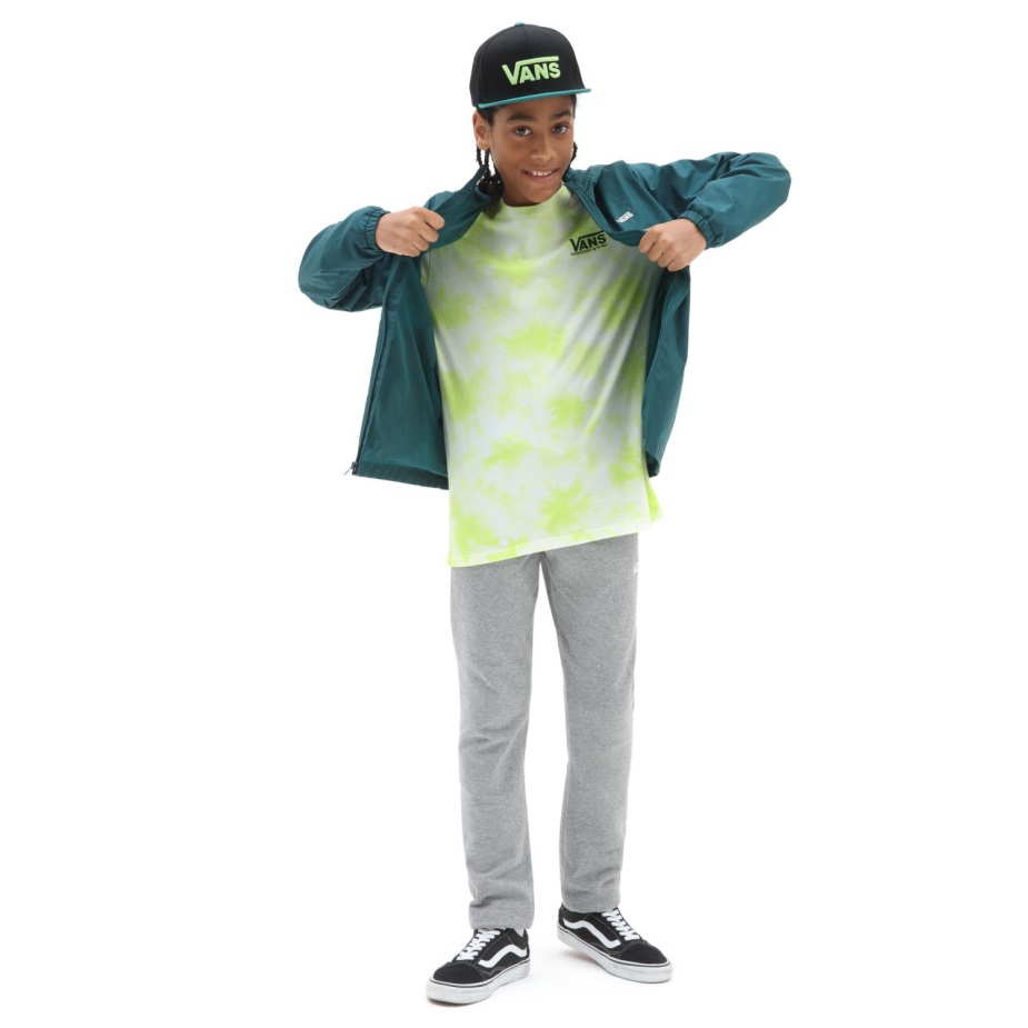 βανς για αγόρια μακρυμάνικο μπλουζάκι βαφής βαφής (8-14 ετών) κίτρινο-λευκό