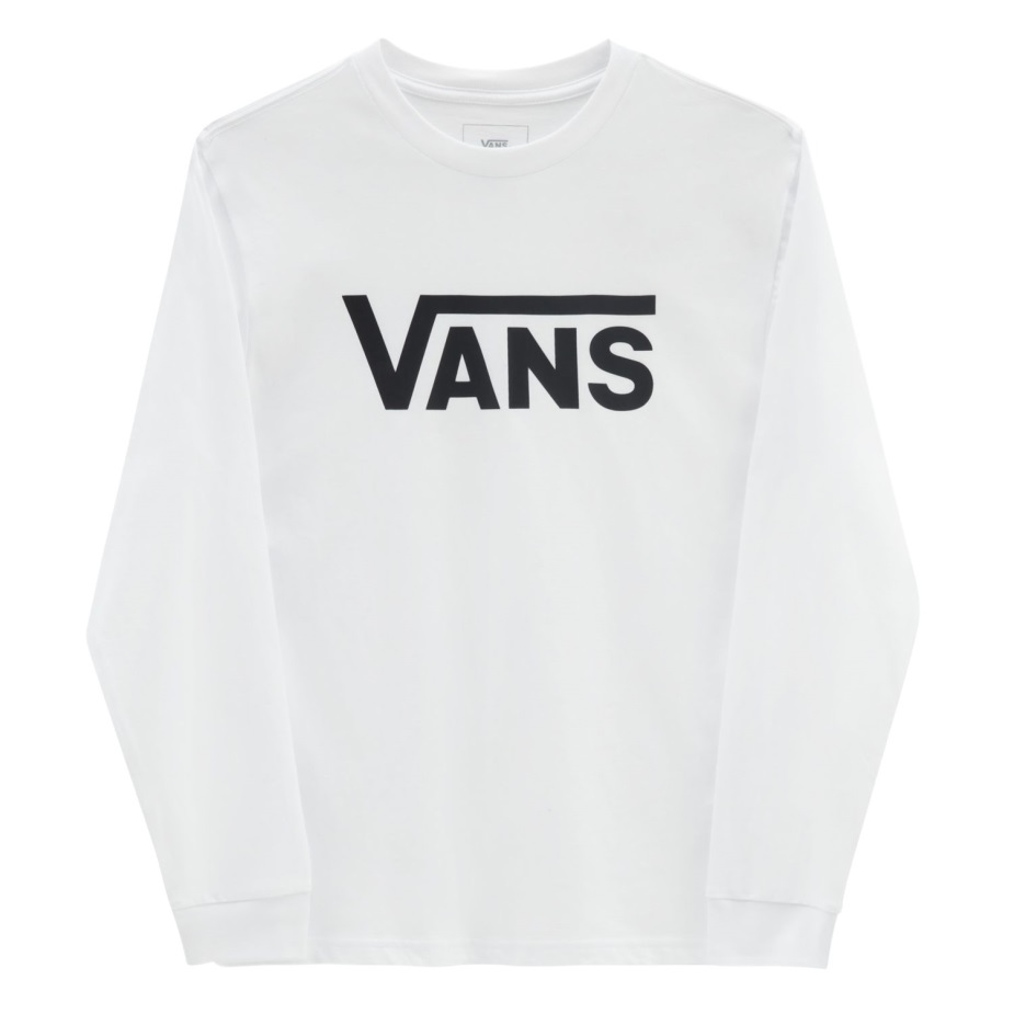 για αγόρια Vans κλασικό μακρυμάνικο μπλουζάκι (8-14 ετών) λευκό