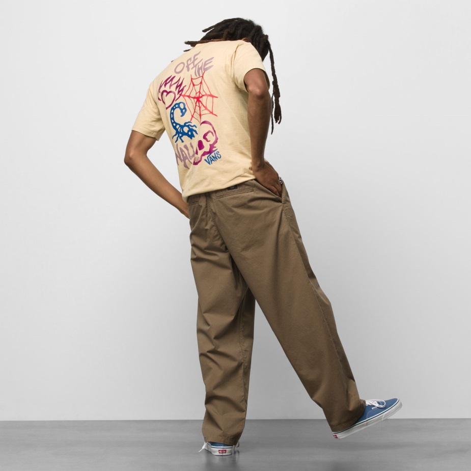 καντίνα παντελόνι με φαρδιά κωνική ελαστική μέση