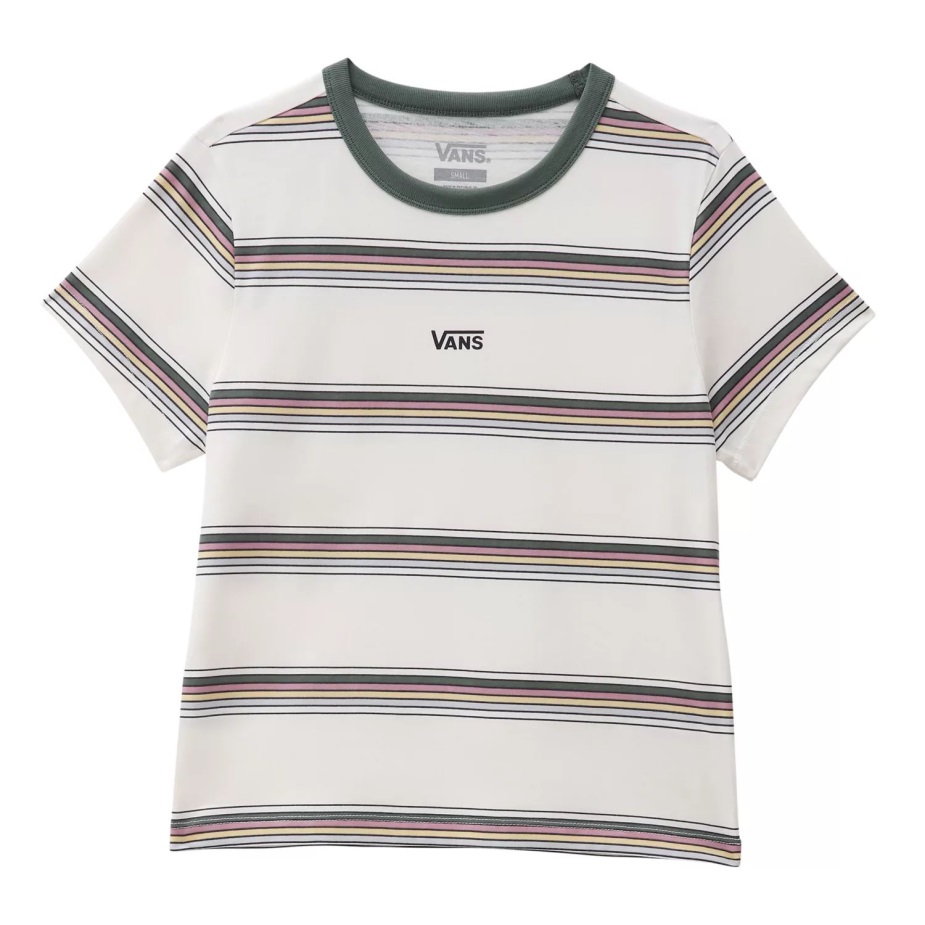 μίνι μπλουζάκι με γραμμή φορτηγών πράσινο-λευκό