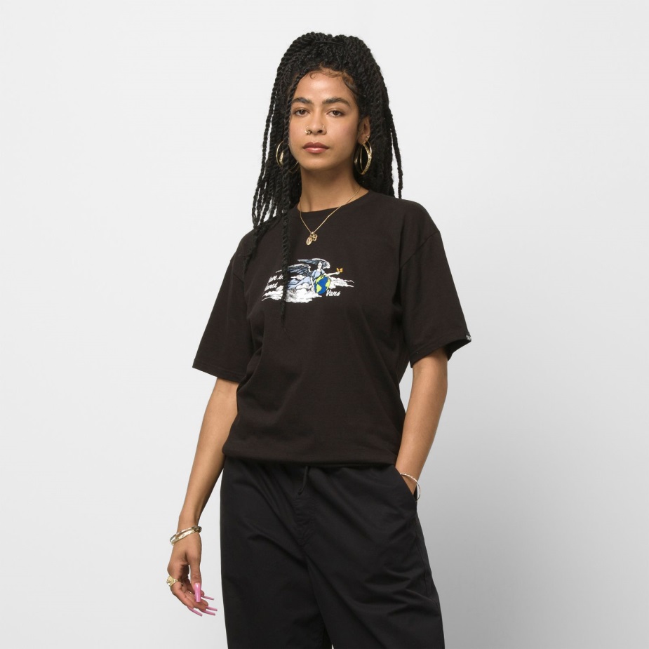 μαύρη μπλούζα σώσε τον πλανήτη μας Vans