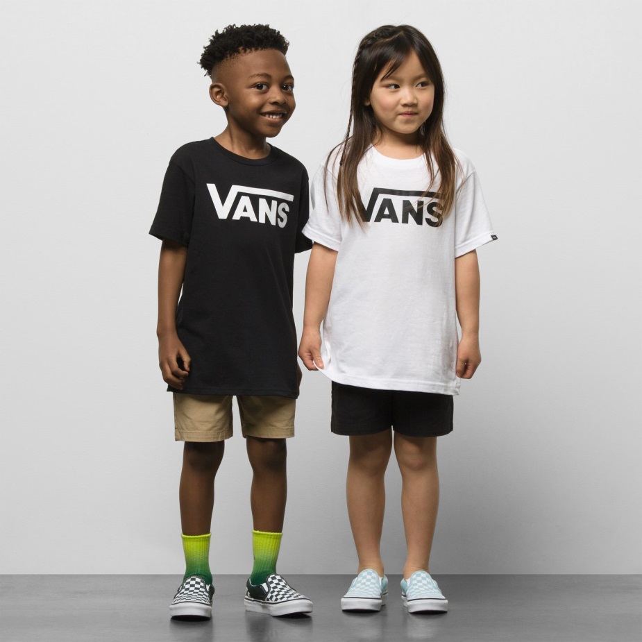 μικρά παιδικά βανάκια κλασικό μπλουζάκι μαύρο-άσπρο