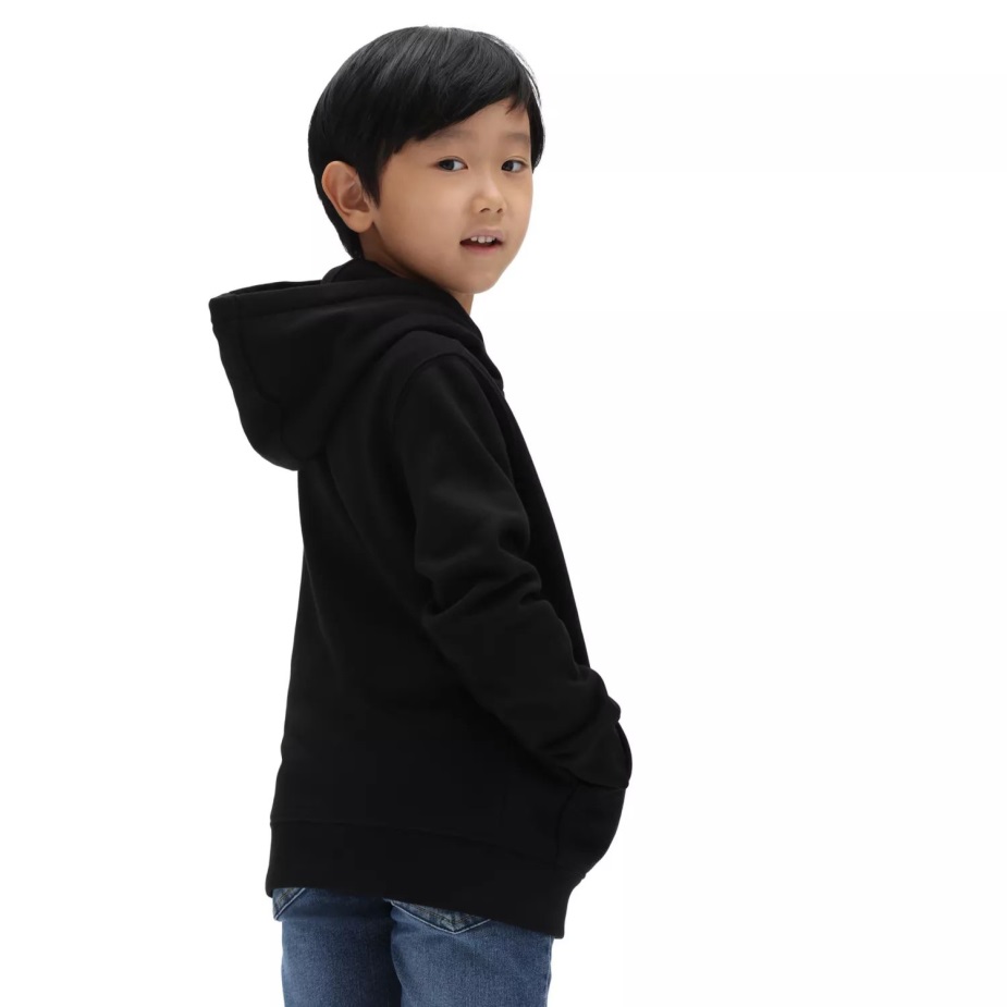 μικρά παιδικά βανάκια κλασικό πουλόβερ με κουκούλα (2-8 ετών) μαύρο-άσπρο