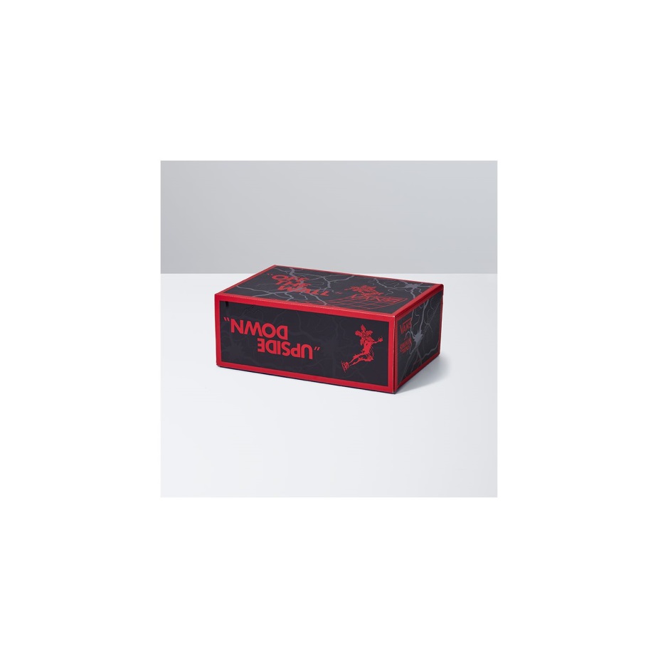 μικρά φορτηγά X ξένα πράγματα Sk8-hi φερμουάρ παπούτσια (1-4 ετών) μαύρο-κόκκινο