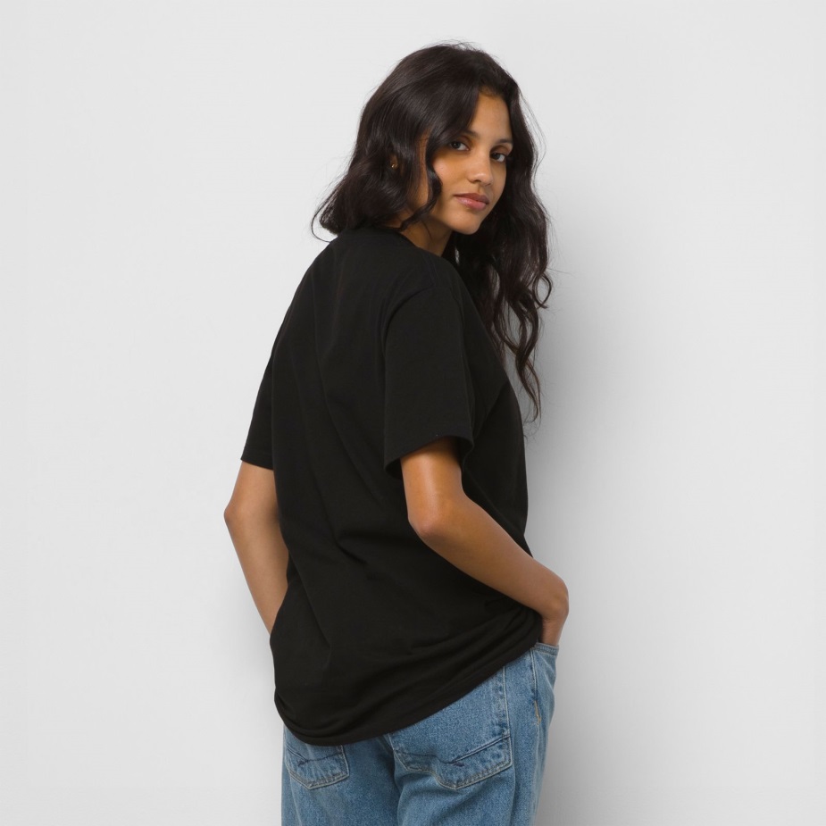 μπλουζάκι τύπου λογότυπου Vans μαύρο