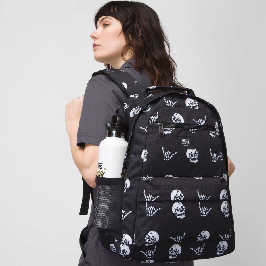 σακίδιο πλάτης βαν σοκαριστικό μαύρο-αντίκα λευκό