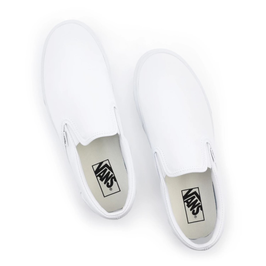 φορητά παπούτσια Slip-on πλατφόρμα λευκά