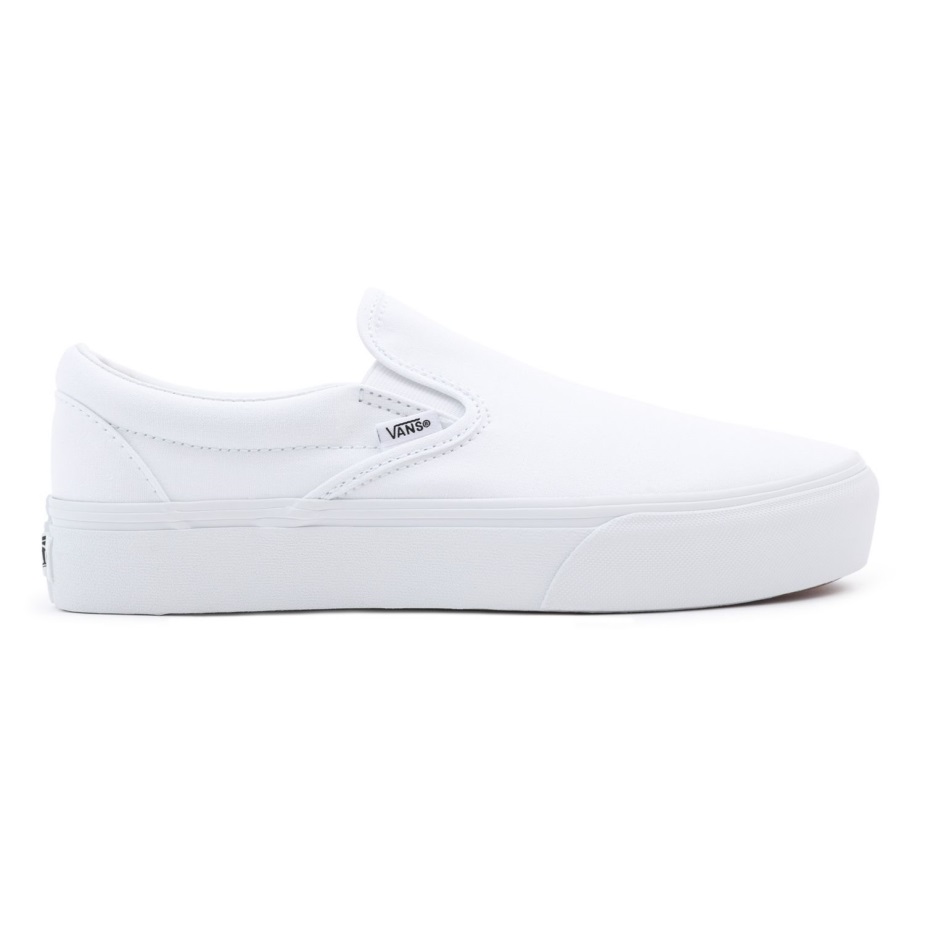 φορητά παπούτσια Slip-on πλατφόρμα λευκά