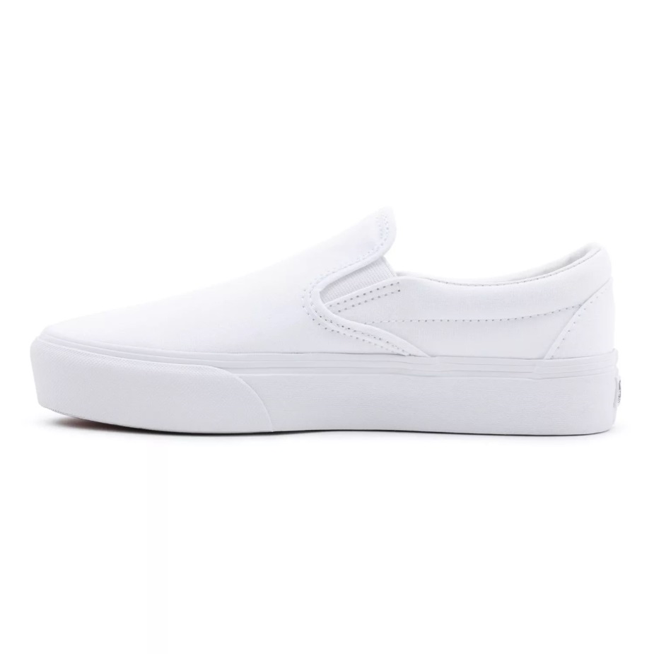 φορητά παπούτσια Slip-on πλατφόρμα λευκά