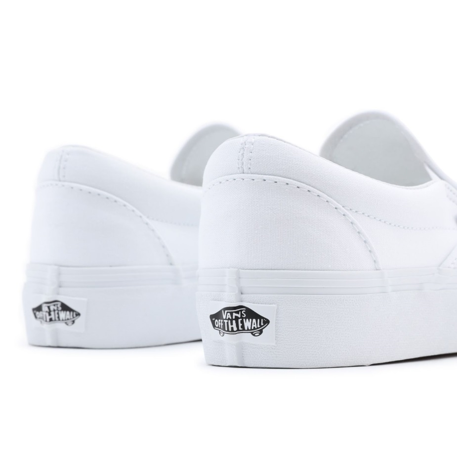 φορητά παπούτσια Slip-on πλατφόρμα λευκά