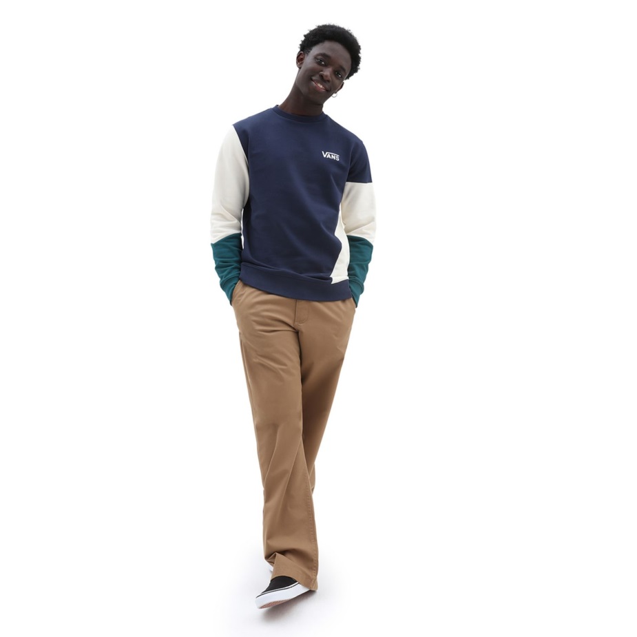 φορτηγά Offset Crew πουλόβερ μπλε-λευκό