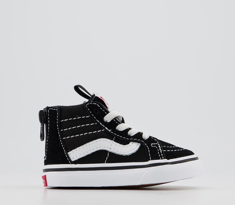 φορτηγά Sk8 Hi Zip νήπιο μαύρο λευκό