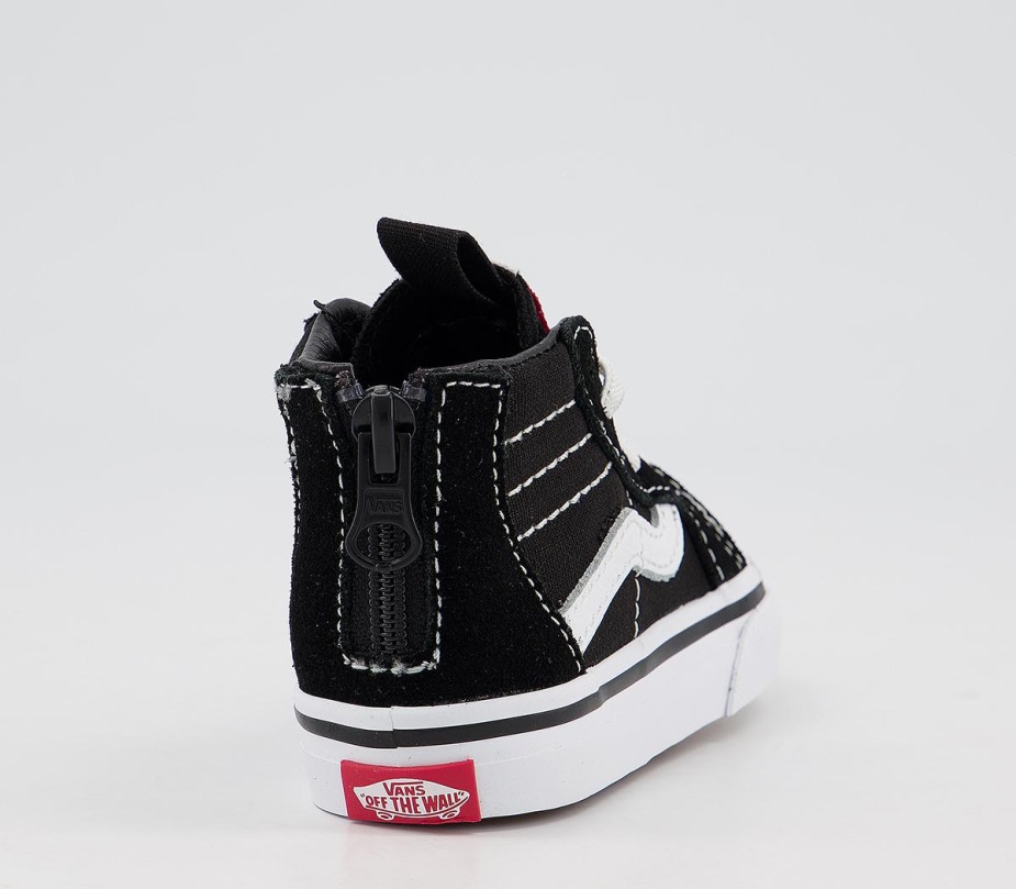 φορτηγά Sk8 Hi Zip νήπιο μαύρο λευκό
