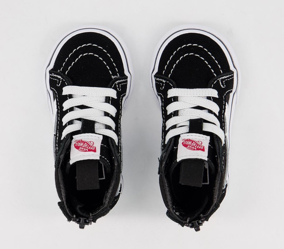 φορτηγά Sk8 Hi Zip νήπιο μαύρο λευκό