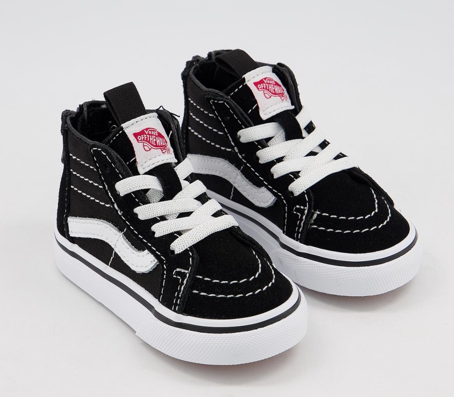 φορτηγά Sk8 Hi Zip νήπιο μαύρο λευκό