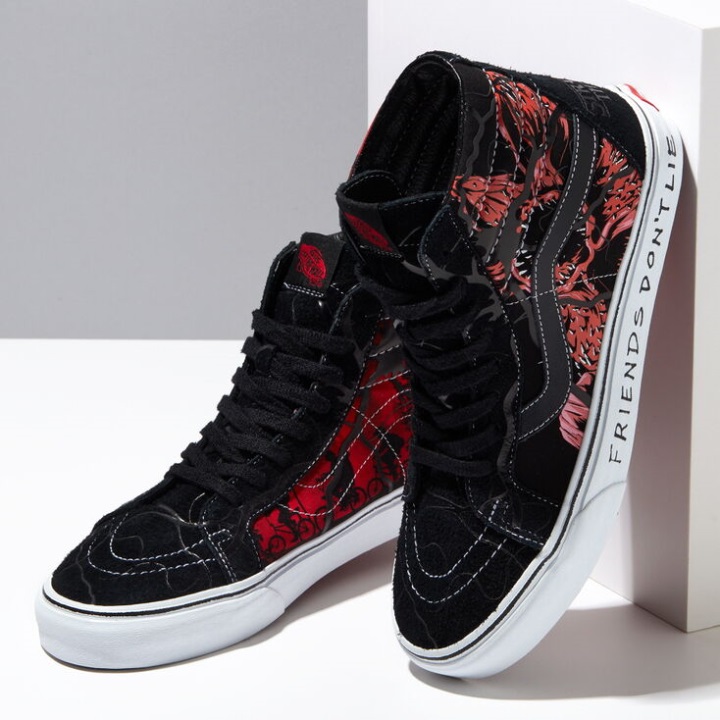 φορτηγά X ξένα πράγματα Sk8-hi επανέκδοση μαύρο-κόκκινο