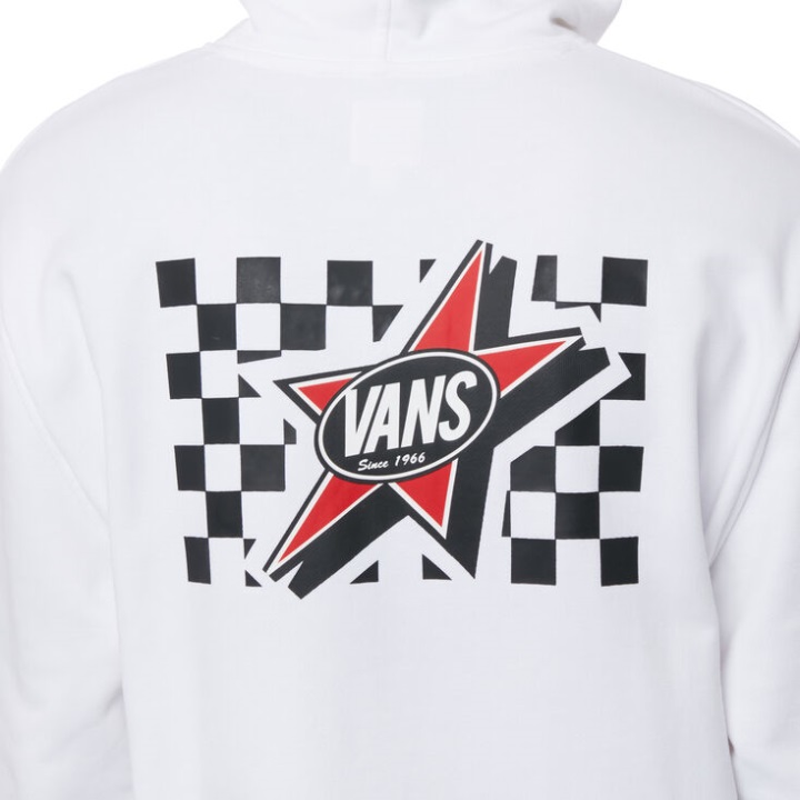 φορτηγά έναστρο πουλόβερ πούλι με κουκούλα λευκό