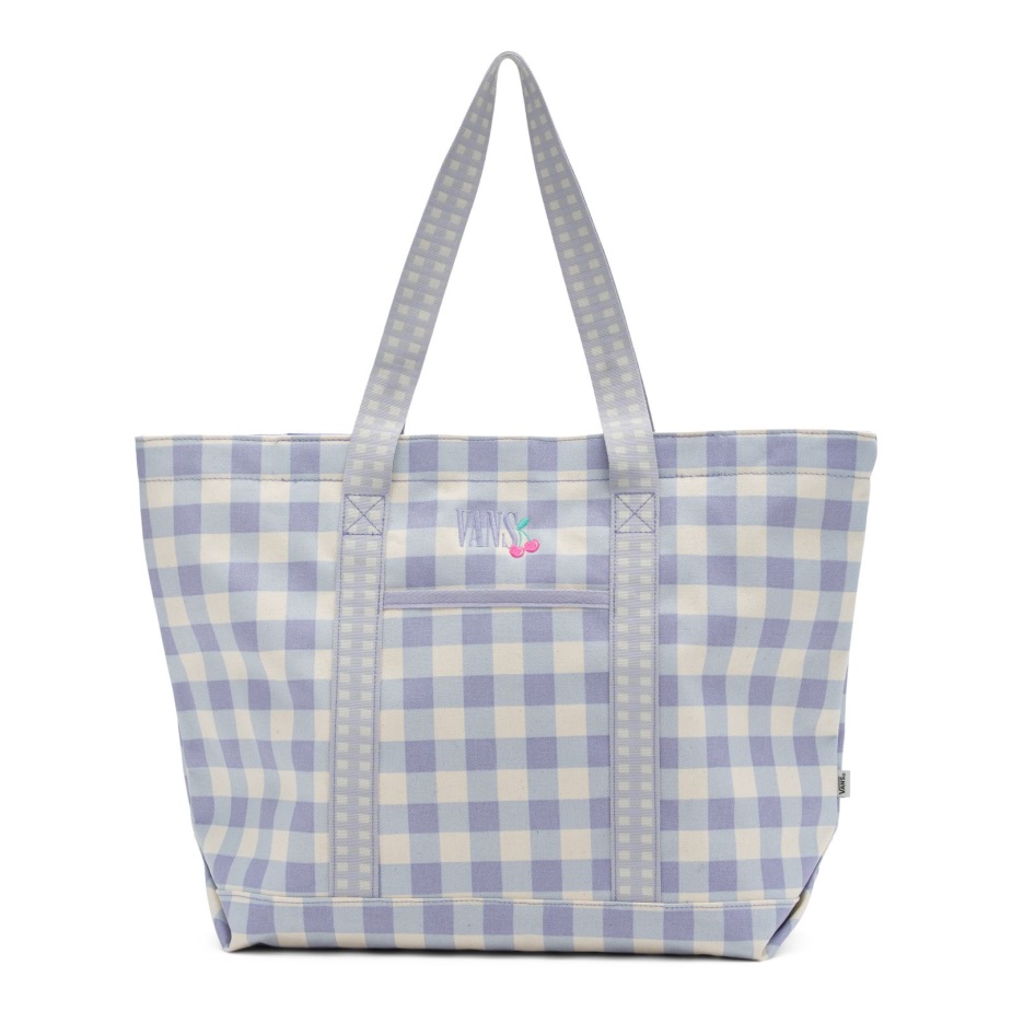 φορτηγά ανακατεμένα τσάντα Gingham Tote άτονη λεβάντα