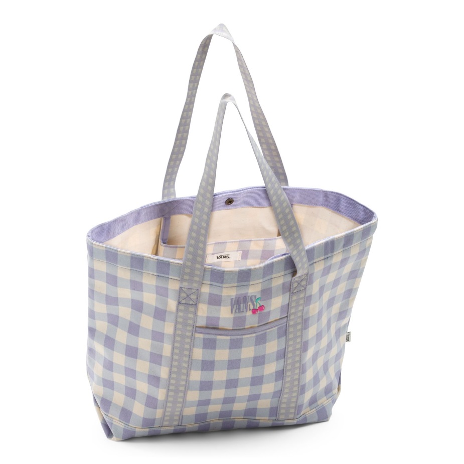 φορτηγά ανακατεμένα τσάντα Gingham Tote άτονη λεβάντα
