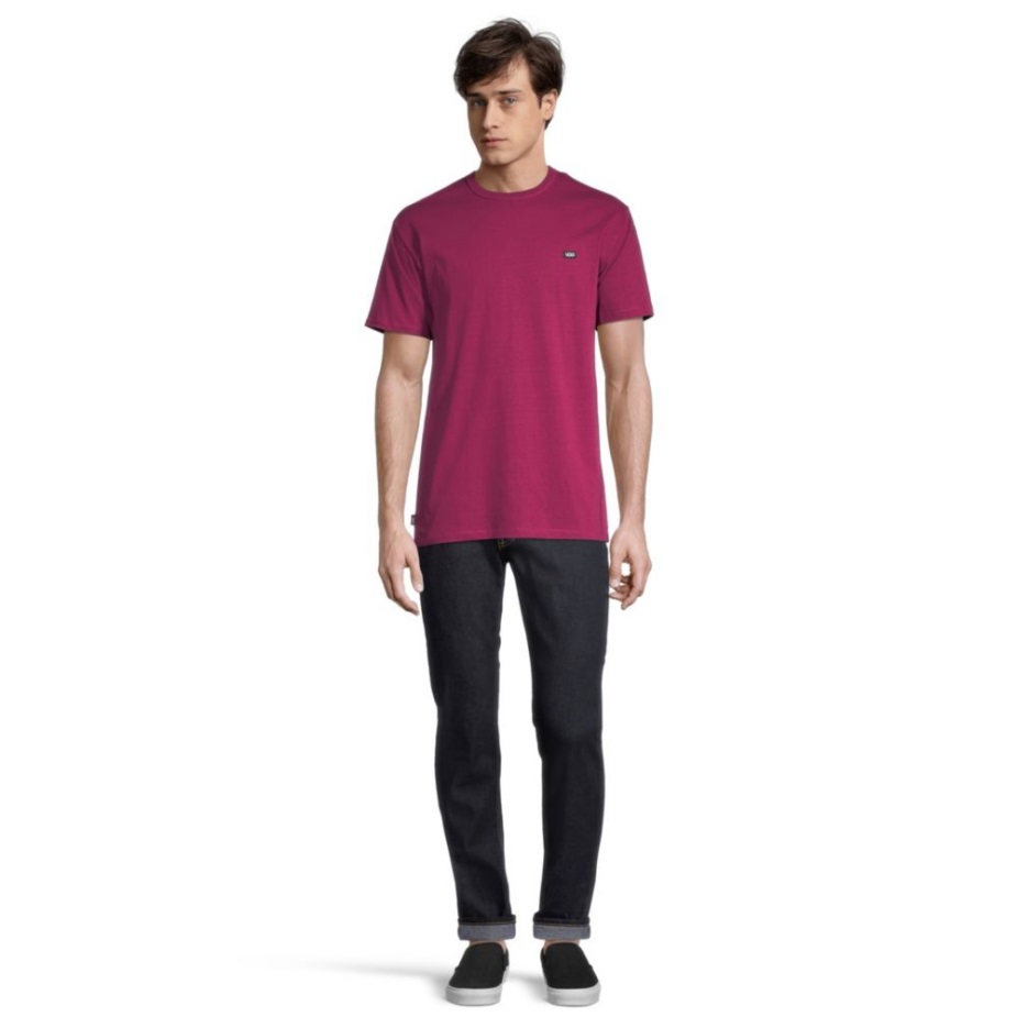 φορτηγά ανδρικά Off The Wall κλασικό μπλουζάκι κοντομάνικο πλήρωμα λαιμόκοψη βαμβακερό λογότυπο μωβ φίλτρο