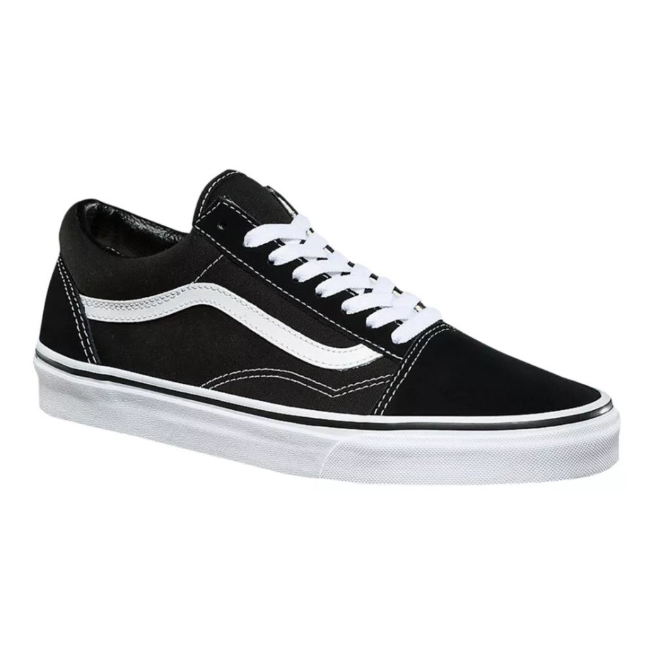 φορτηγά ανδρικά παλιά Skool Skate Sneakers Low Top Slip σε αναπνεύσιμο μαύρο