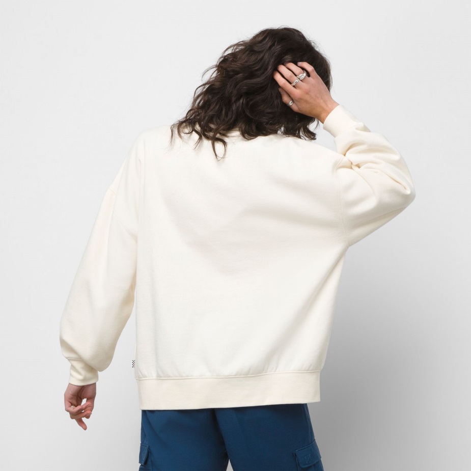 φορτηγά αύρες Slouchy πουλόβερ πλήρωμα αντίκα λευκό