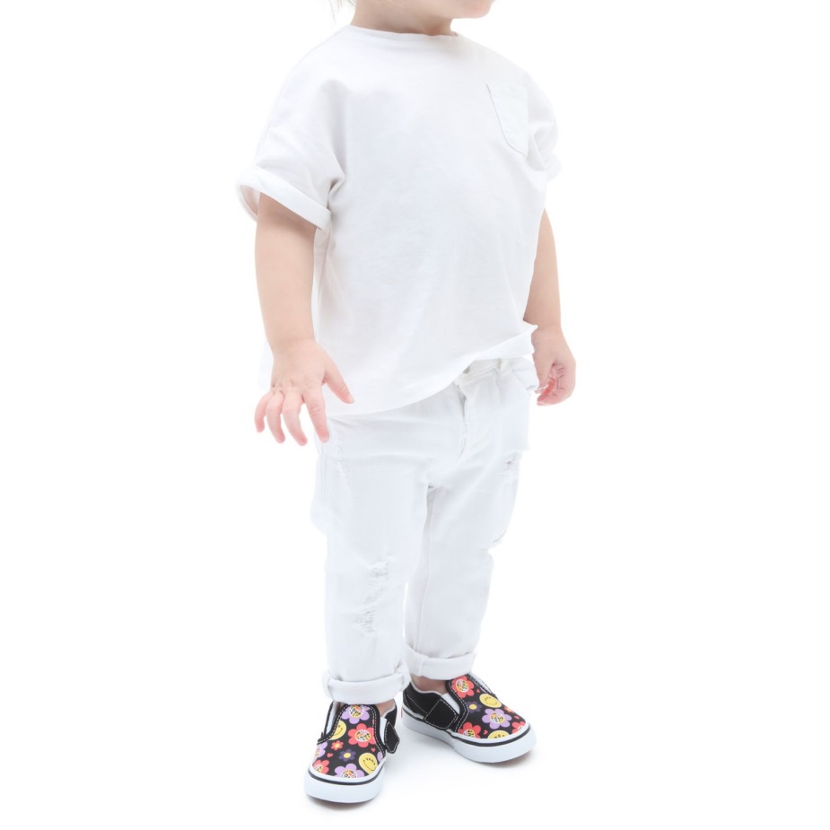 φορτηγά για νήπια Slip-on V παπούτσια (1-4 ετών) μαύρα