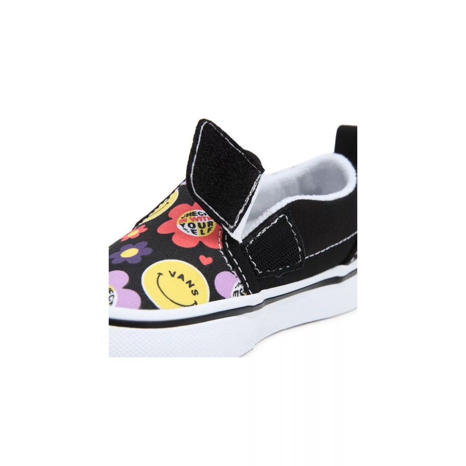 φορτηγά για νήπια Slip-on V παπούτσια (1-4 ετών) μαύρα