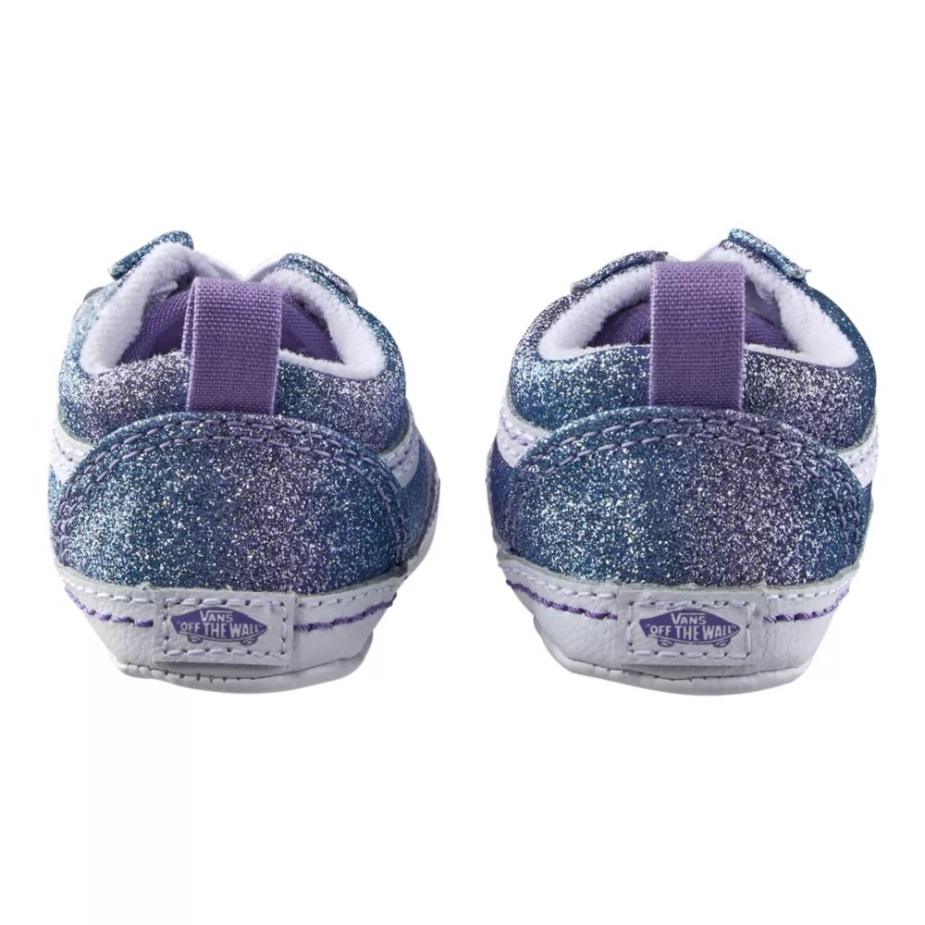 φορτηγά για νήπια για κορίτσια παλιό Skool παπουτσάκι πατίνι Ombre Glitter-true White
