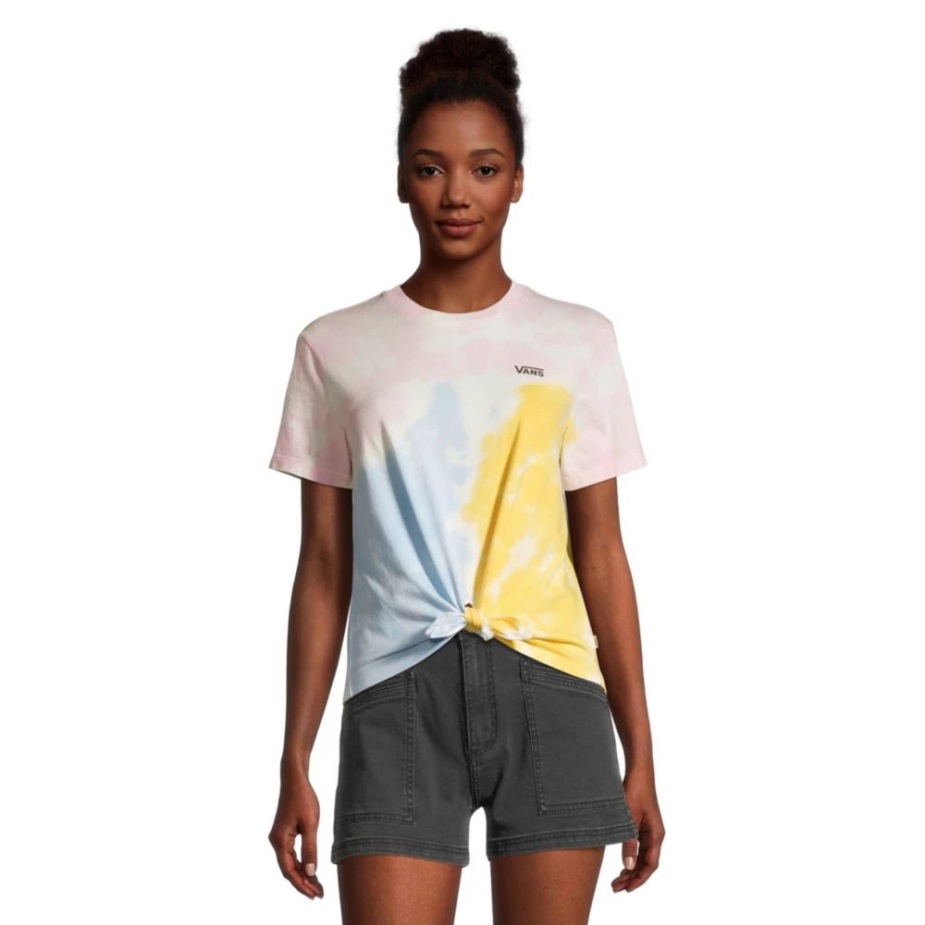 φορτηγά γυναικεία Flying V Tie Dye Knot T Shirt κούνια ροζ βαφή γραβάτας