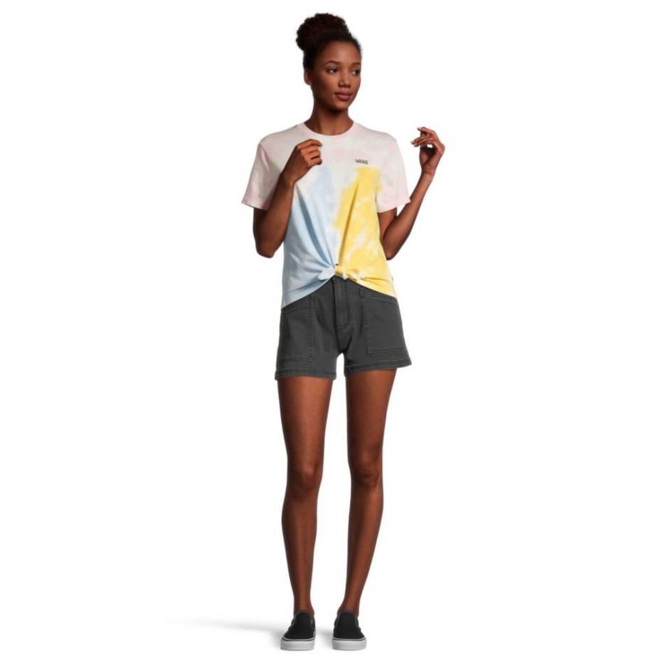 φορτηγά γυναικεία Flying V Tie Dye Knot T Shirt κούνια ροζ βαφή γραβάτας