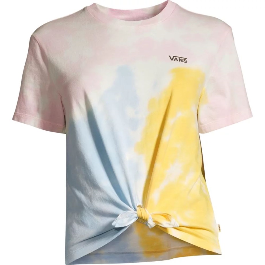 φορτηγά γυναικεία Flying V Tie Dye Knot T Shirt κούνια ροζ βαφή γραβάτας